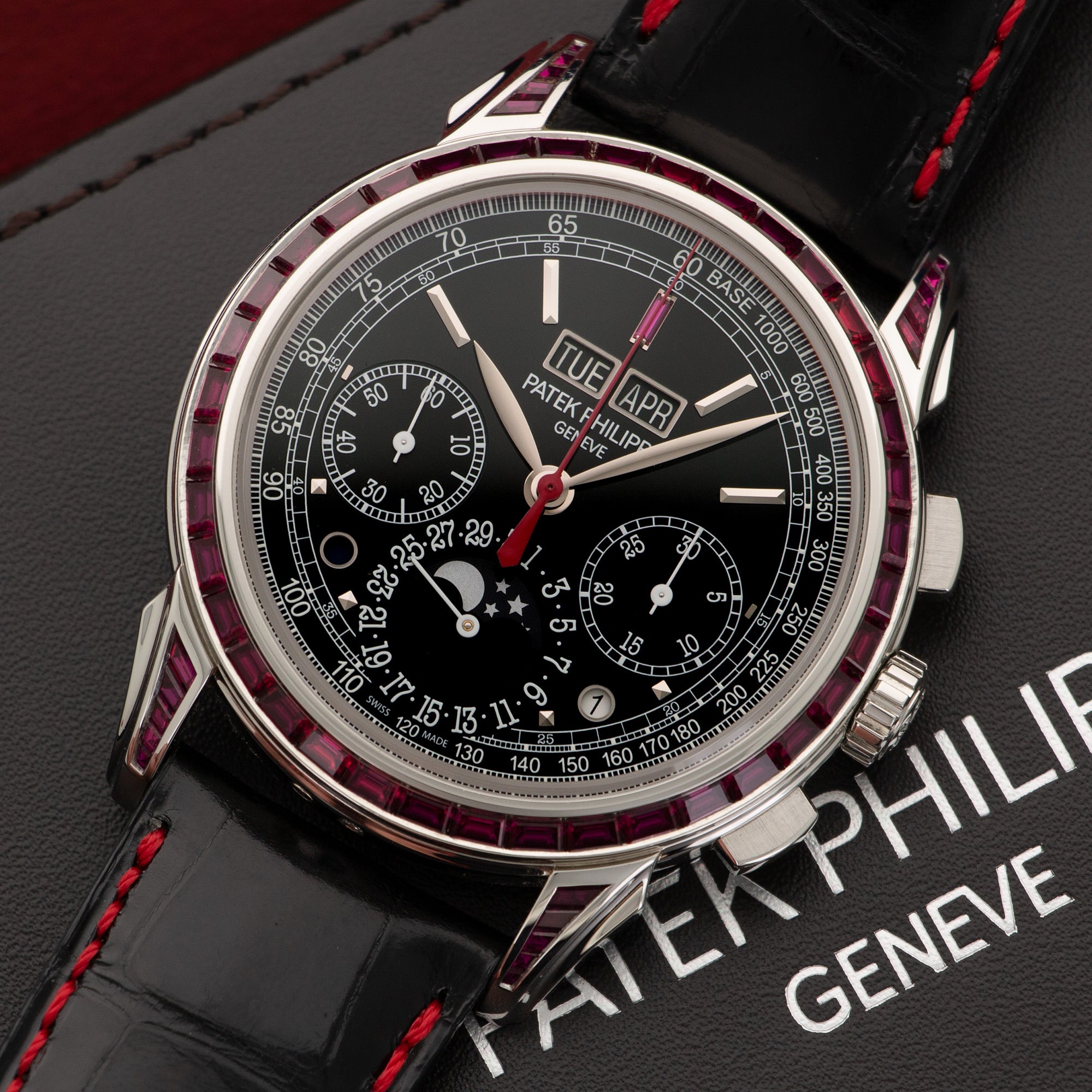 Patek Philippe - Patek Philippe Platinum Perpetual Calendar Chrono Ruby Watch Ref. 5271 - The Keystone Watches