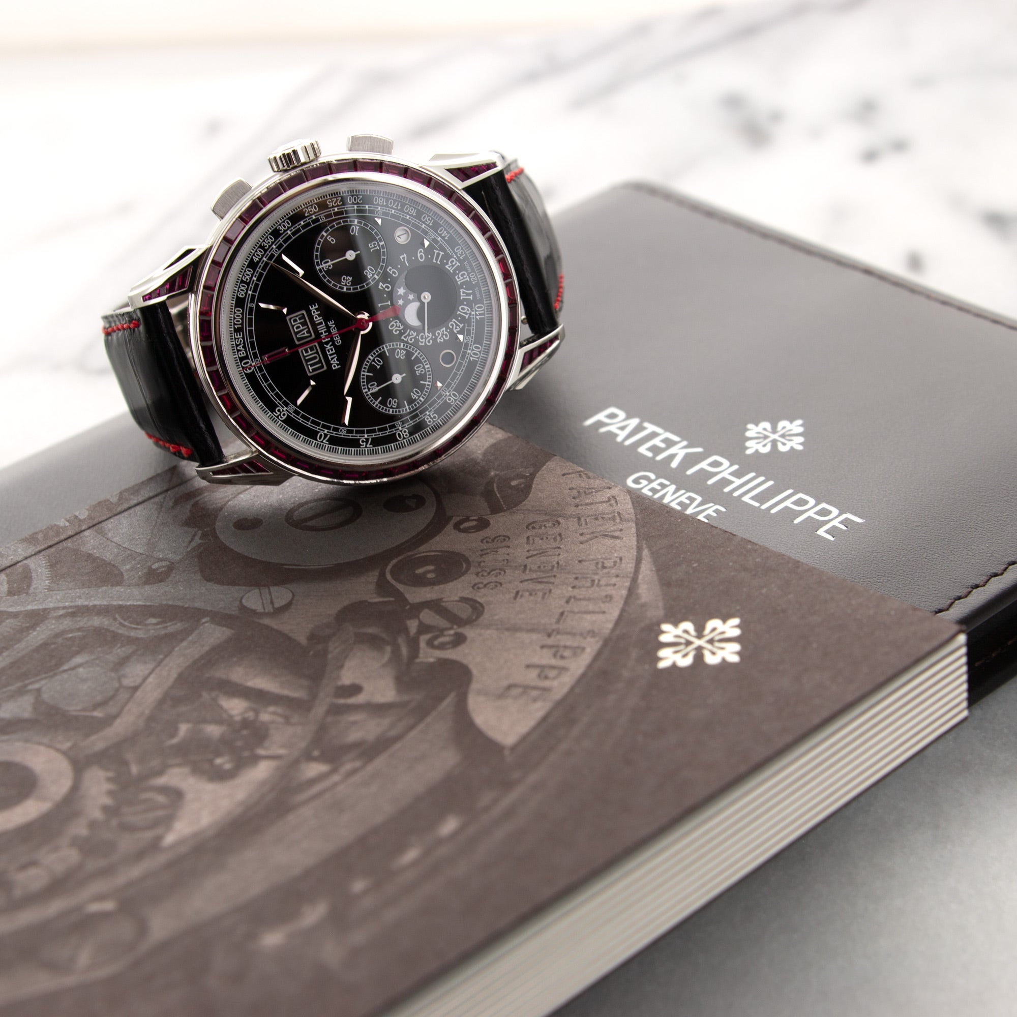 Patek Philippe - Patek Philippe Platinum Perpetual Calendar Chrono Ruby Watch Ref. 5271 - The Keystone Watches