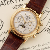 Patek Philippe Yellow Gold Perpetual Calendar Chronograph Watch Ref. 3970