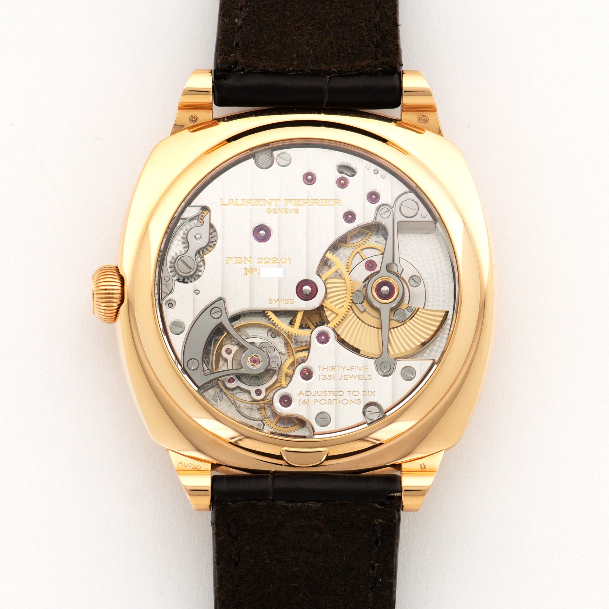 Laurent Ferrier - Laurent Ferrier Rose Gold Galet Square Watch - The Keystone Watches