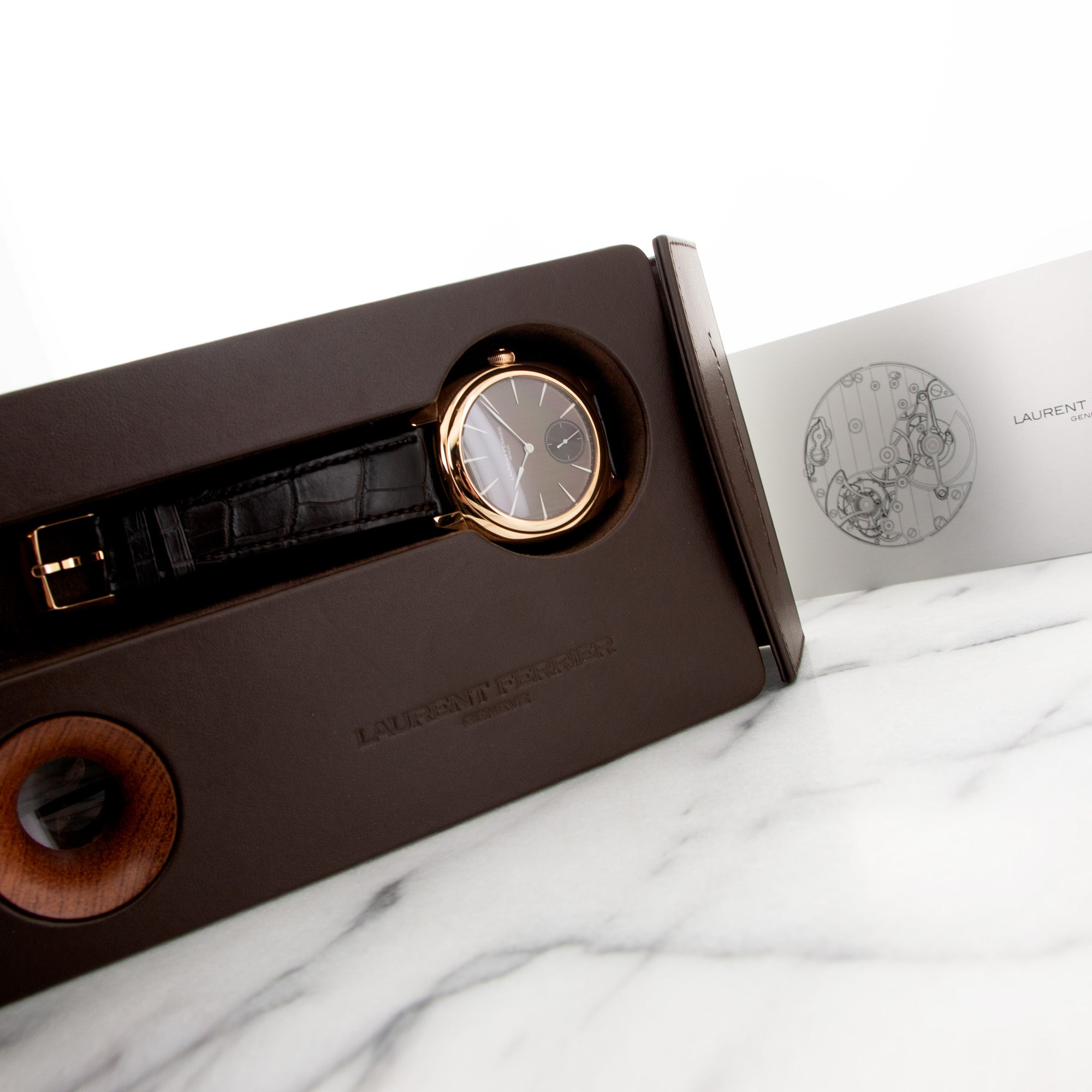 Laurent Ferrier - Laurent Ferrier Rose Gold Galet Square Watch - The Keystone Watches