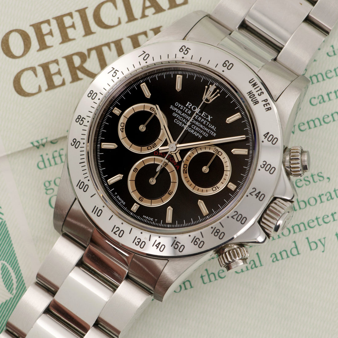 Rolex Daytona Cosmograph Patrizzi Watch Ref. 16520 with Original Warranty Paper