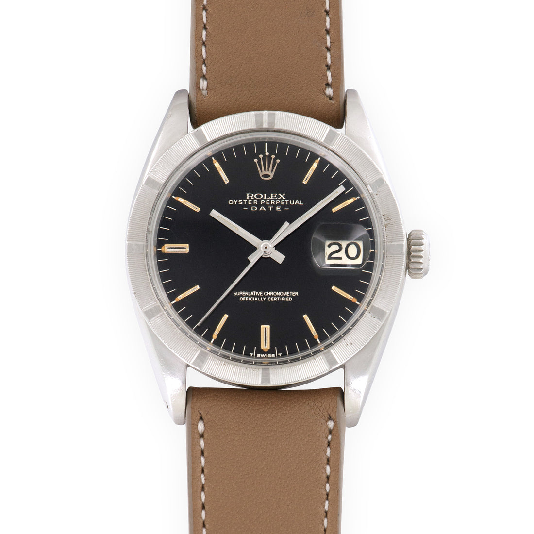 Rolex Date Black Gilt Watch Ref. 1501
