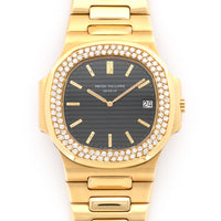 Patek Philippe Yellow Gold Nautilus Diamond Jumbo Watch Ref. 3700