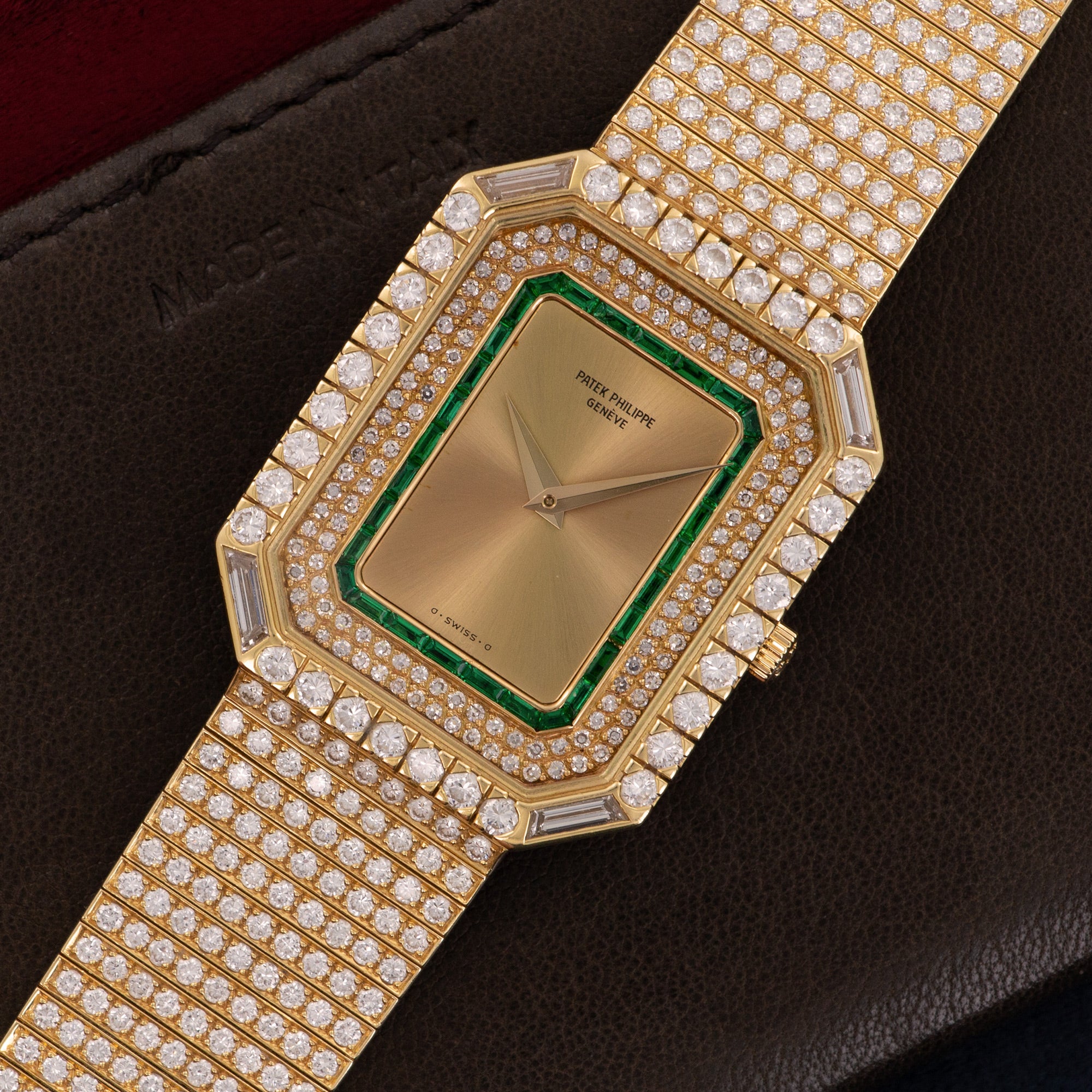 Patek Philippe Yellow Gold Diamond &amp; Emerald Watch