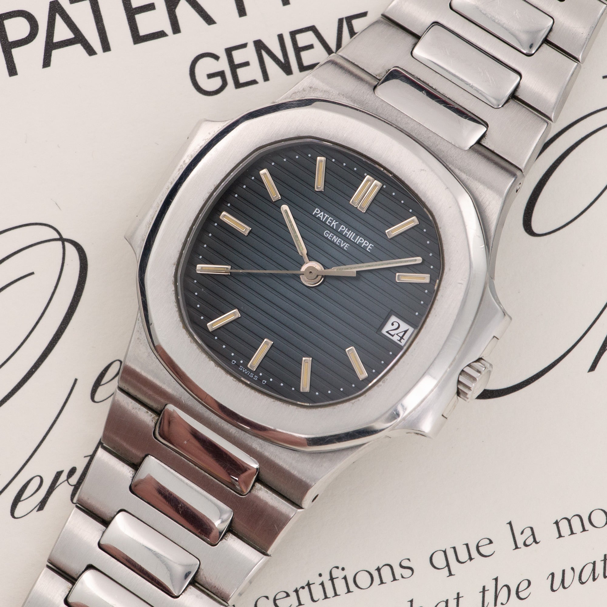 Patek Philippe - Patek Philippe Steel Nautilus Watch Ref. 3800 with Original Box and Papers - The Keystone Watches