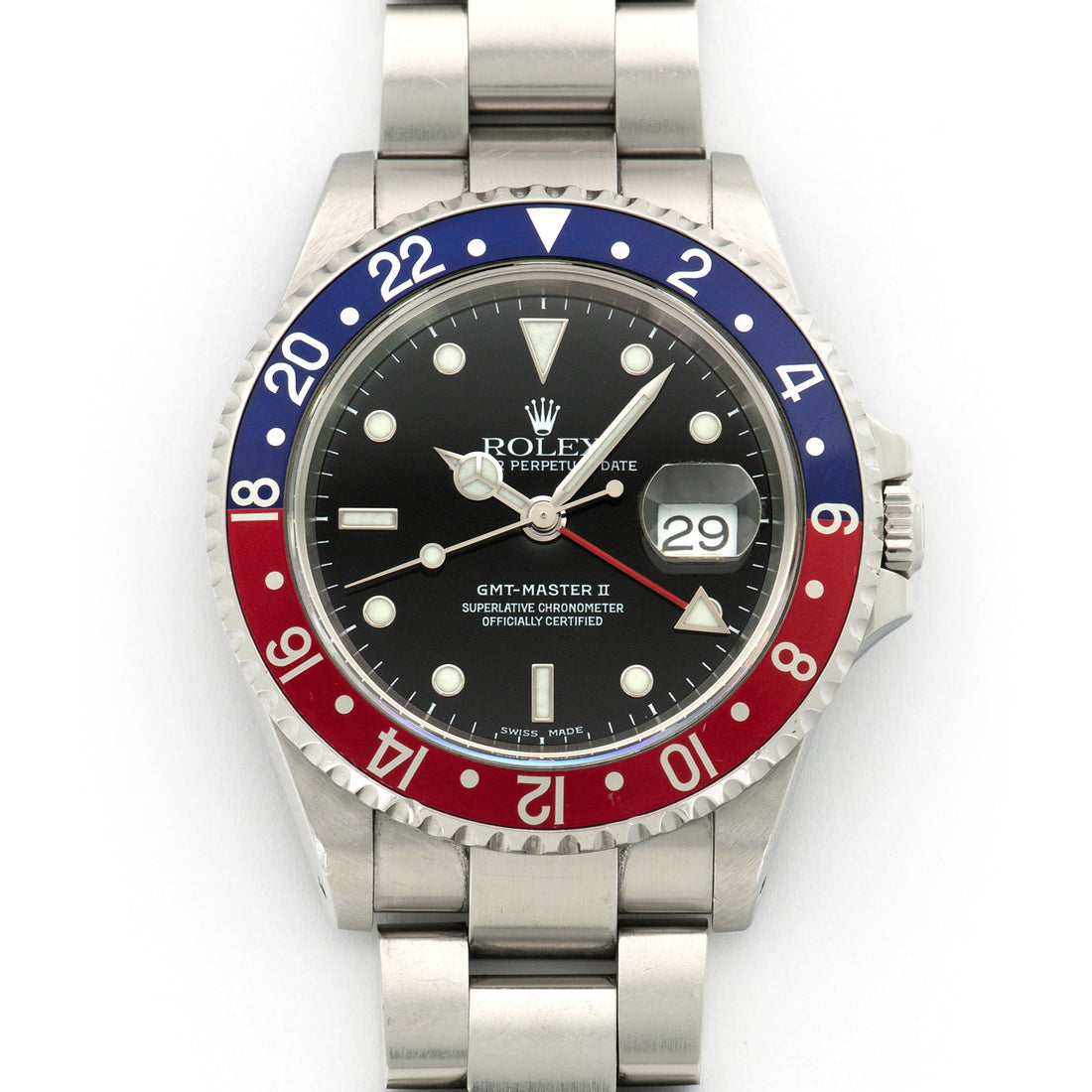 Rolex GMT-Master II Pepsi Watch Ref. 16710 with Original Paper