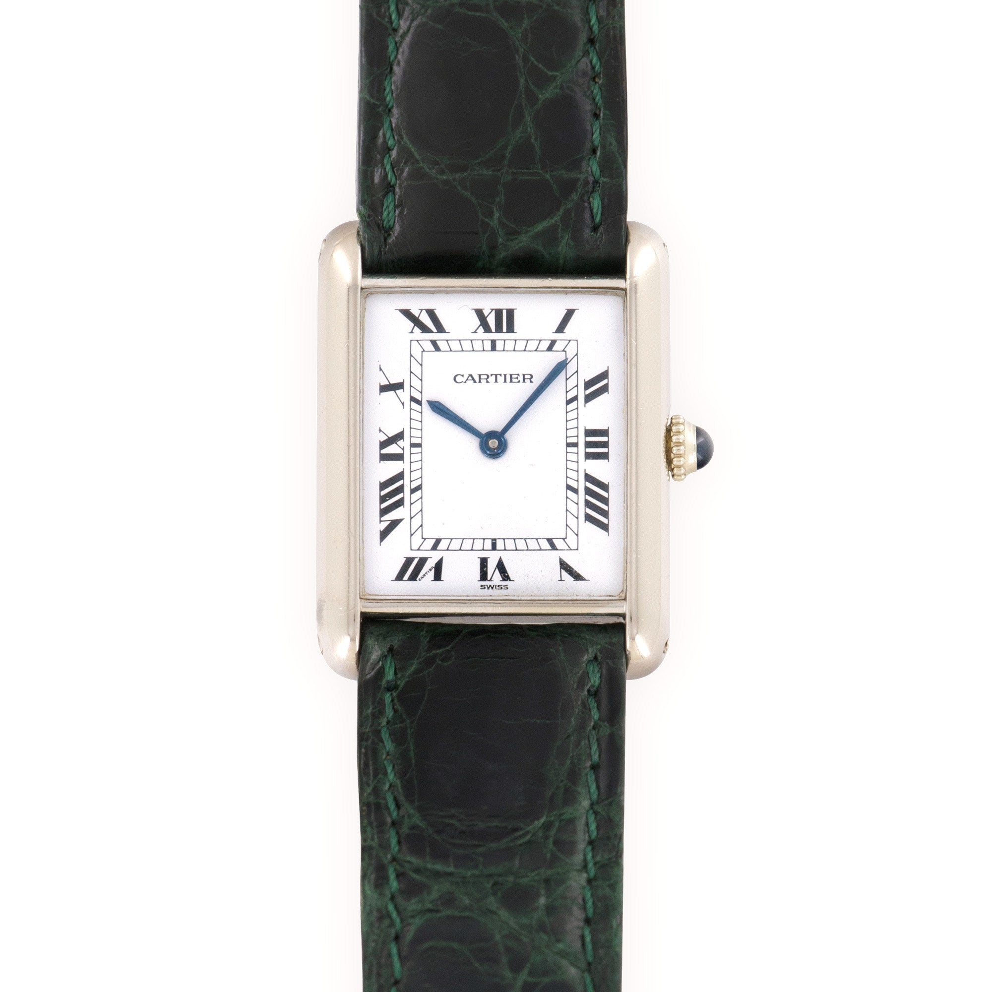 Cartier - Cartier White Gold Tank Manual-Wind Watch - The Keystone Watches