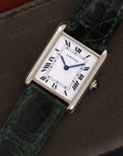 Cartier White Gold Tank Manual-Wind Watch