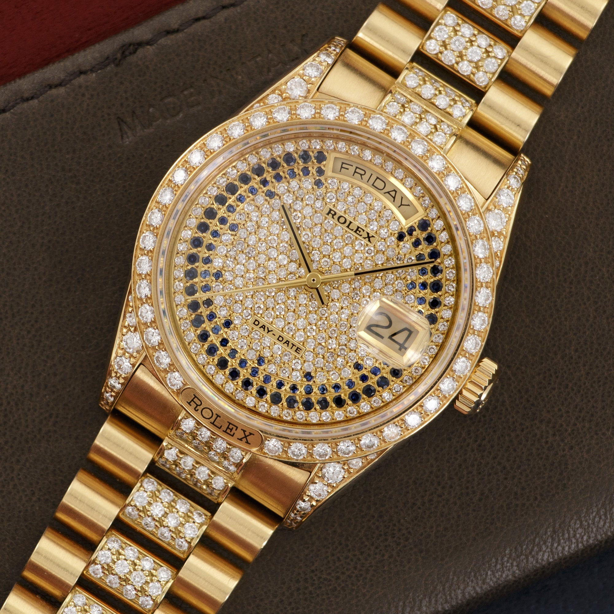 Rolex - Rolex Yellow Gold Day-Date Pave Diamond Watch Ref. 18138 - The Keystone Watches