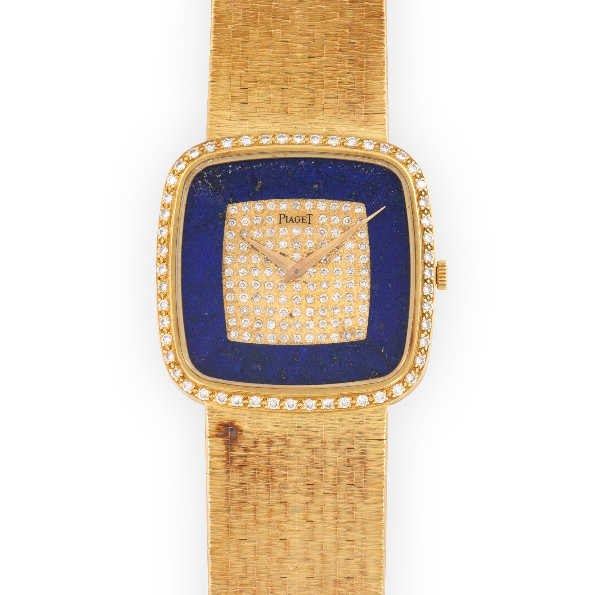 Piaget - Piaget Yellow Gold Diamond &amp; Lapis Watch - The Keystone Watches