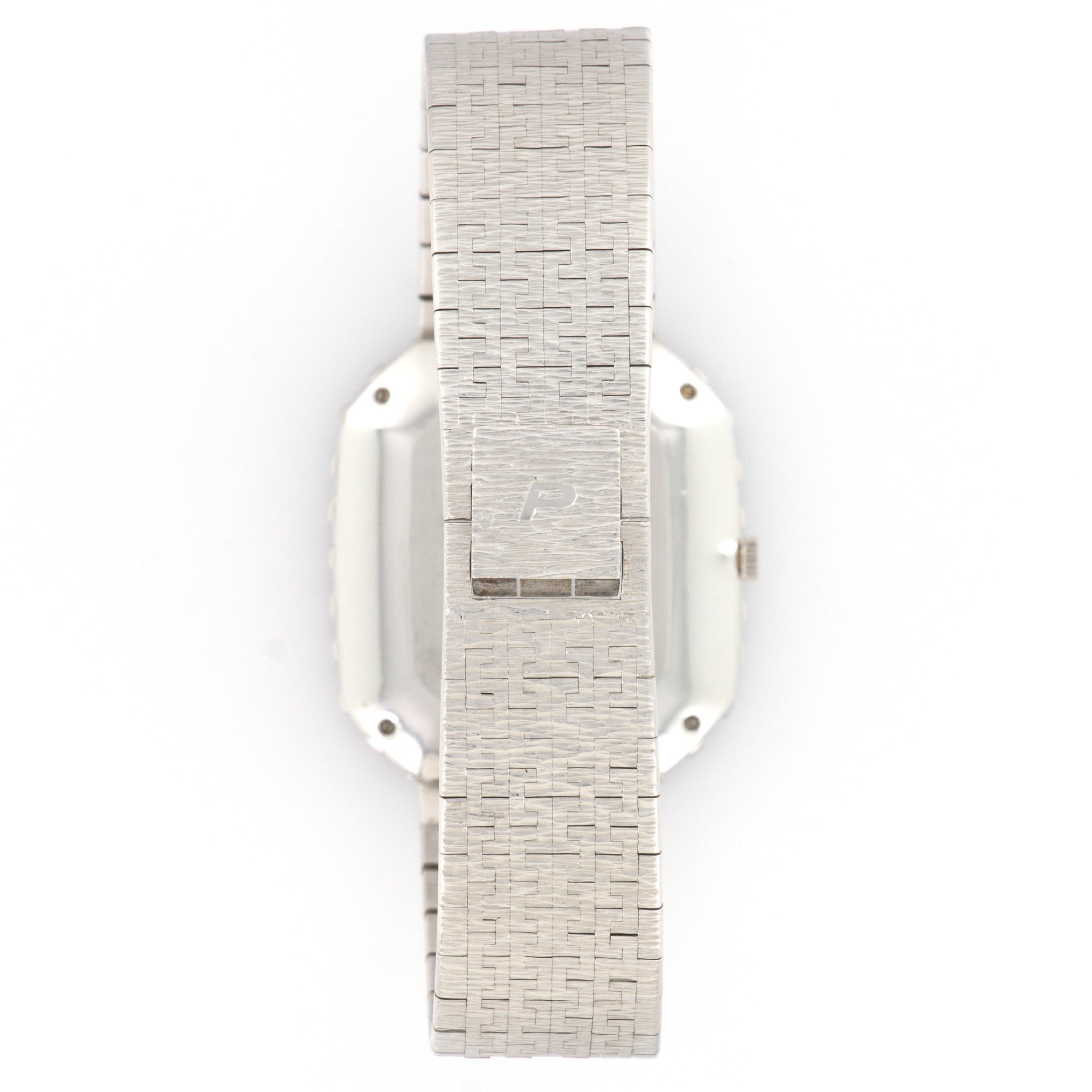 Piaget White Gold Onyx &amp; Baguette Diamond Watch