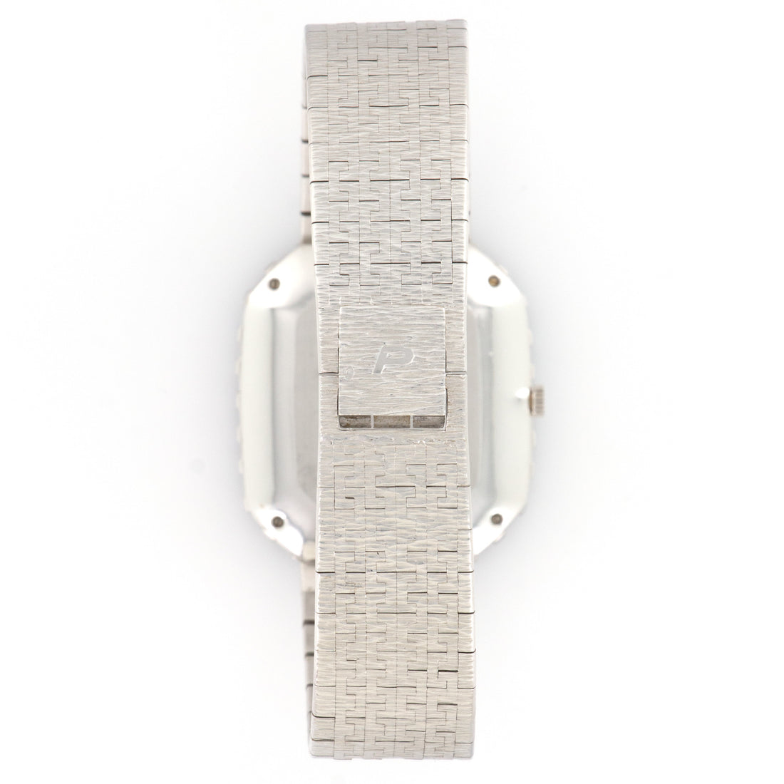 Piaget White Gold Onyx & Baguette Diamond Watch