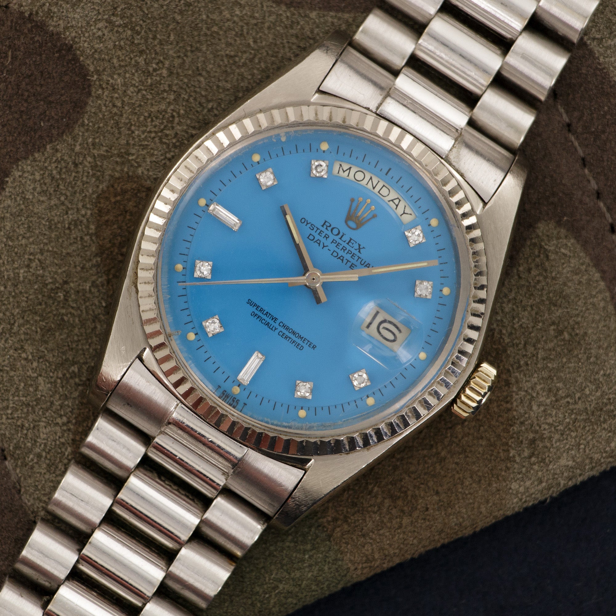 Rolex - Rolex White Gold Day-Date Blue Stella Watch, Ref. 1803 - The Keystone Watches