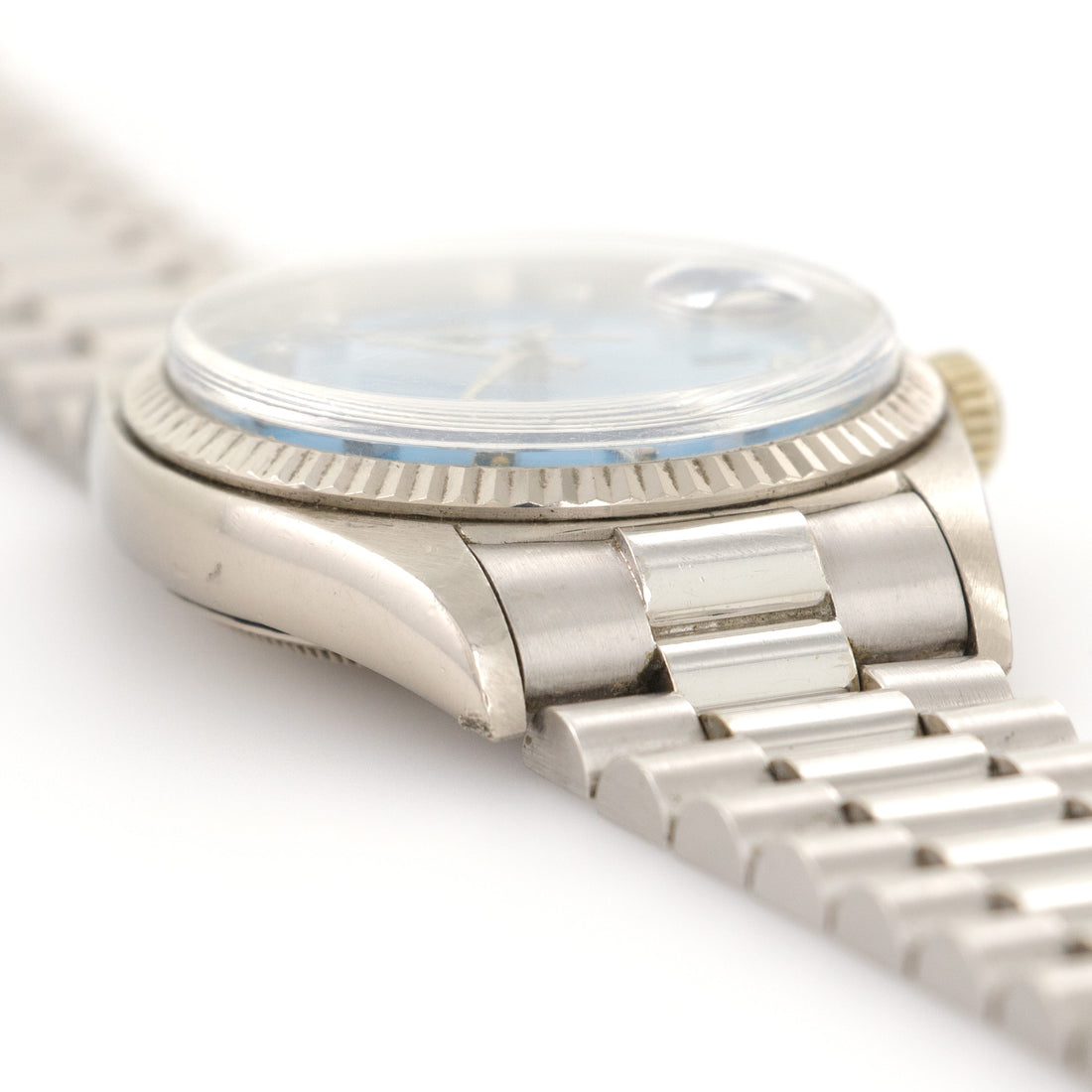 Rolex White Gold Day-Date Blue Stella Watch, Ref. 1803
