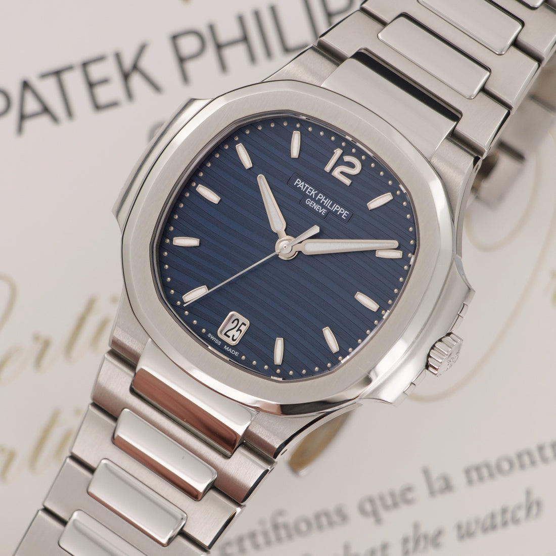 Patek Philippe Nautilus Blue Dial Watch Ref. 7118