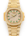 Patek Philippe - Patek Philippe Yellow Gold, Emerald Nautilus Diamond Watch Ref. 3800 - The Keystone Watches