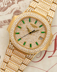 Patek Philippe - Patek Philippe Yellow Gold, Emerald Nautilus Diamond Watch Ref. 3800 - The Keystone Watches