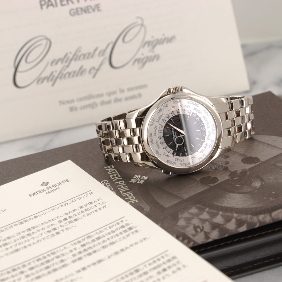 Patek Philippe White Gold World Time Bracelet Watch Ref. 5130