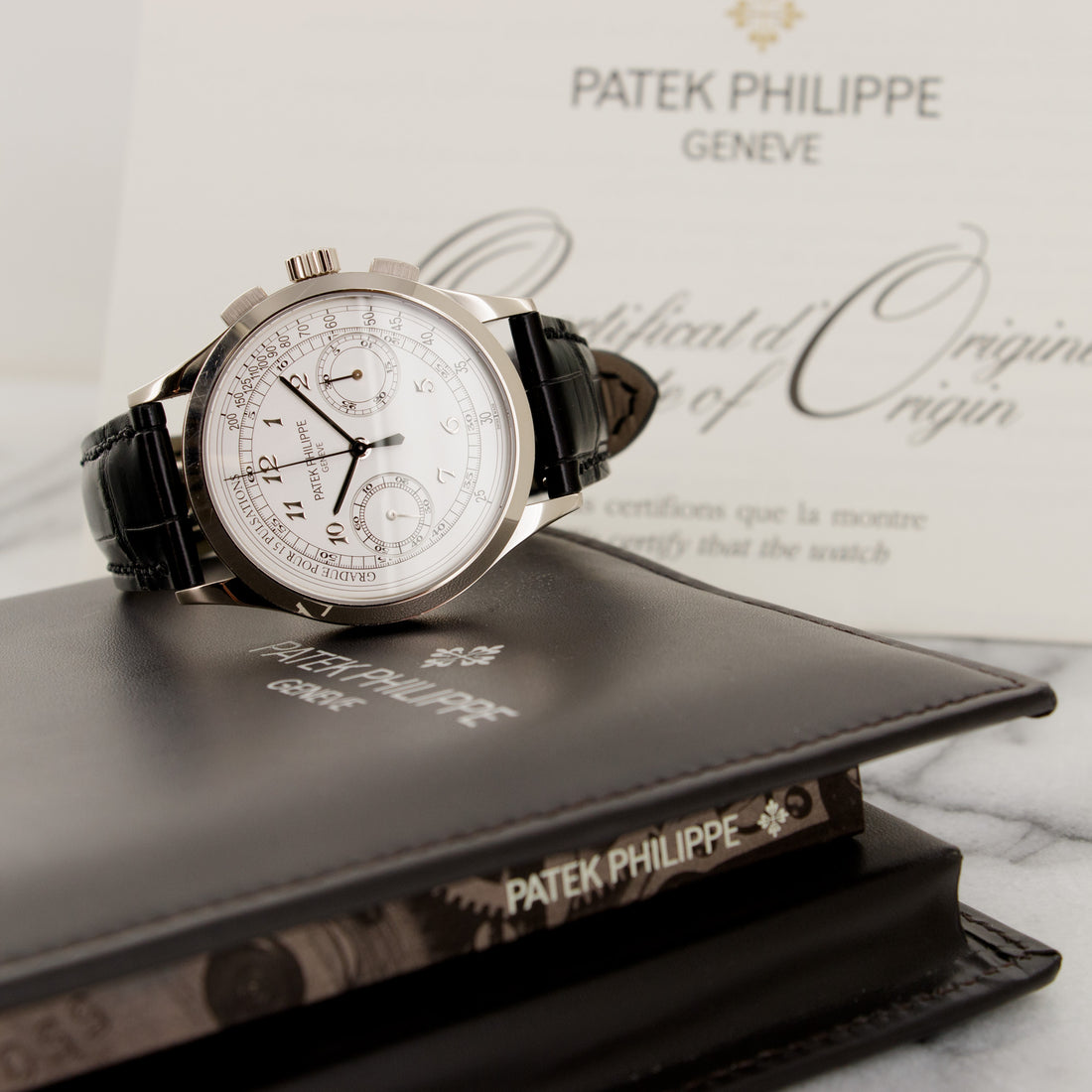 Patek Philippe White Gold Chronograph Watch Ref. 5170