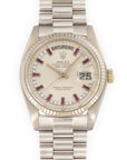 Rolex - Rolex White Gold Day-Date Ruby And Diamond Watch Ref. 18039 - The Keystone Watches