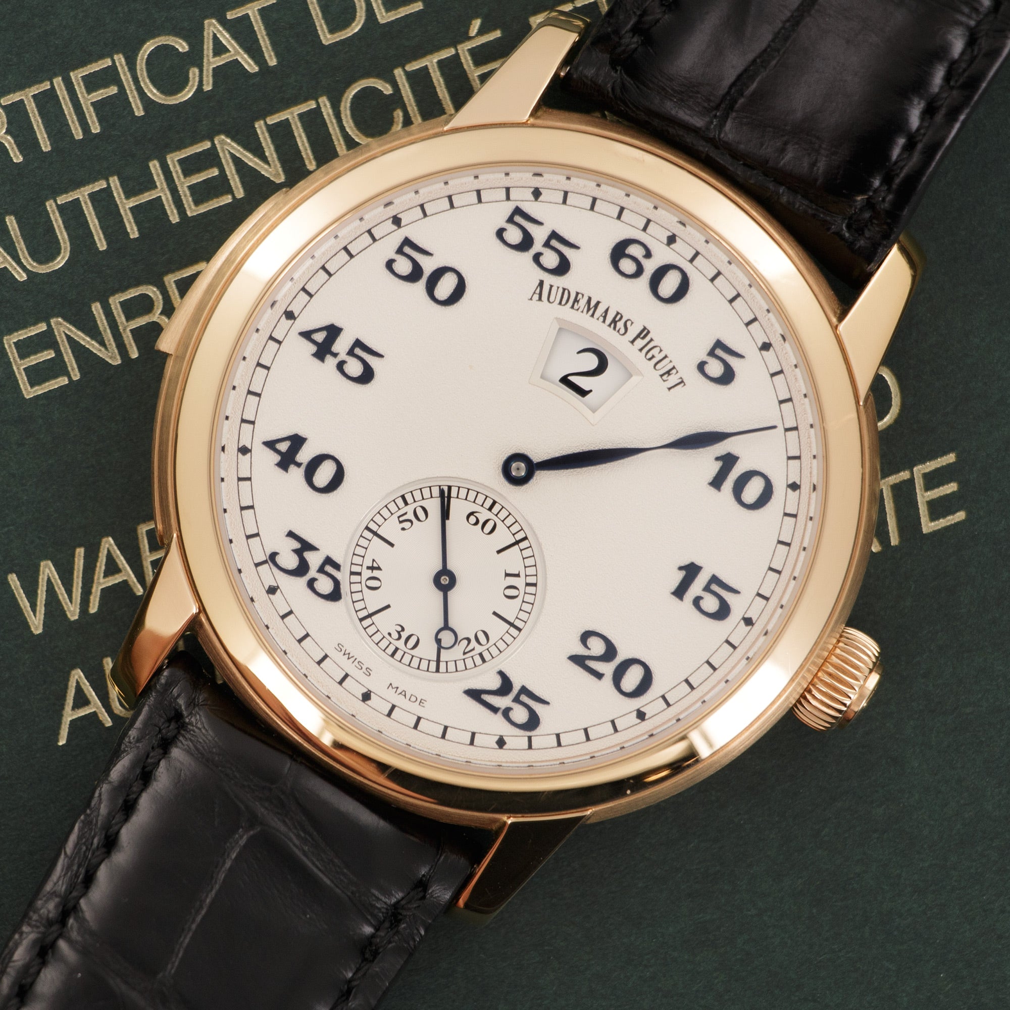 Audemars Piguet - Audemars Piguet Rose Gold Jules Audemars Jump Hour Minute Repeater Watch - The Keystone Watches