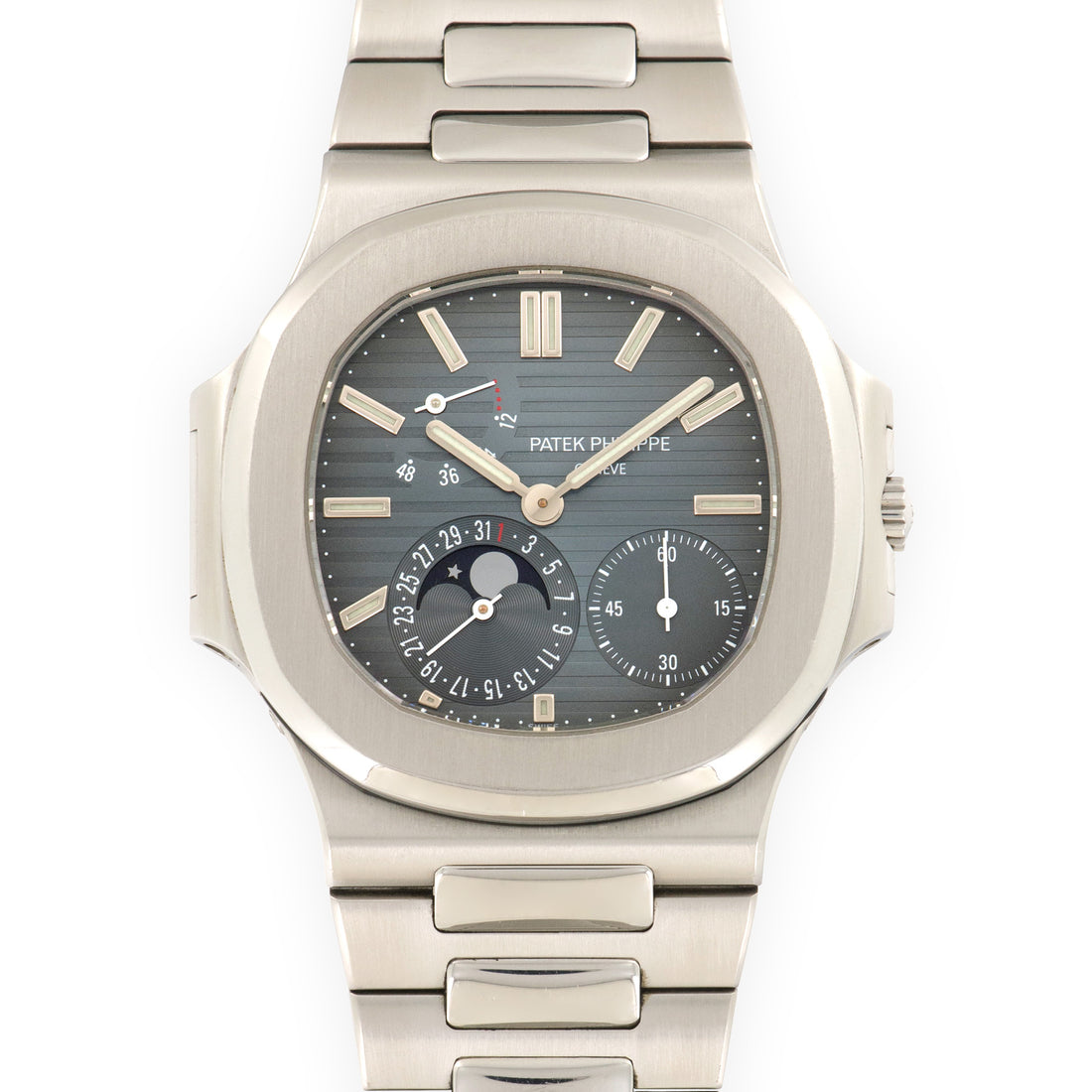 Patek Philippe Steel Nautilus Moonphase Watch Ref. 3712 with Original Box and Papers