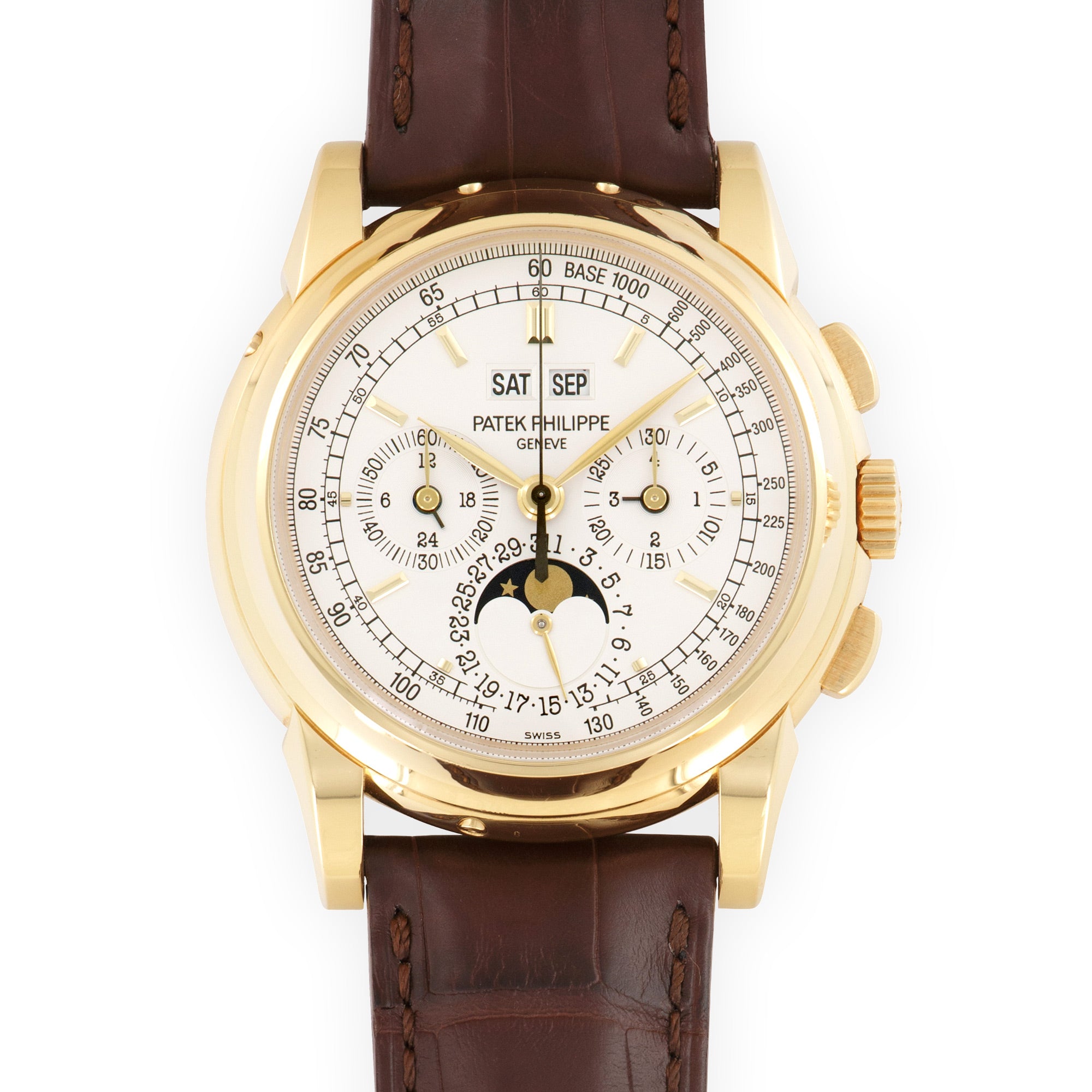 Patek Philippe - Patek Philippe Yellow Gold Perpetual Calendar Chrono Watch Ref. 5970 - The Keystone Watches