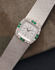 Rolex White Gold Precision Diamond & Emerald Watch Ref. 2628