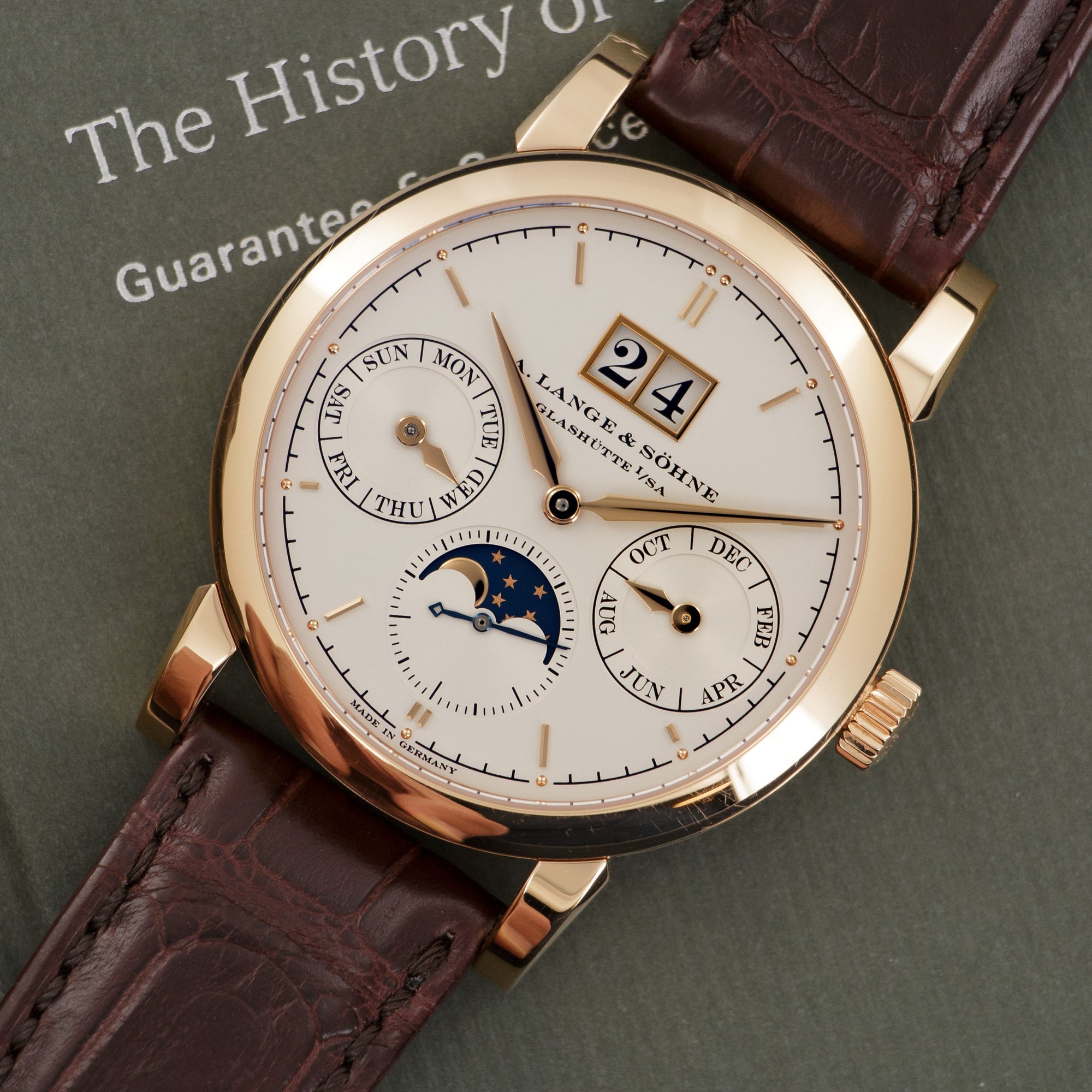 A. Lange & Sohne - A.Lange & Sohne Rose Gold Saxonia Annual Calendar Watch Ref. 330.032 - The Keystone Watches
