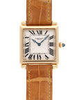 Cartier - Cartier Yellow Gold Manual Tank Obus Watch with Display Caseback - The Keystone Watches