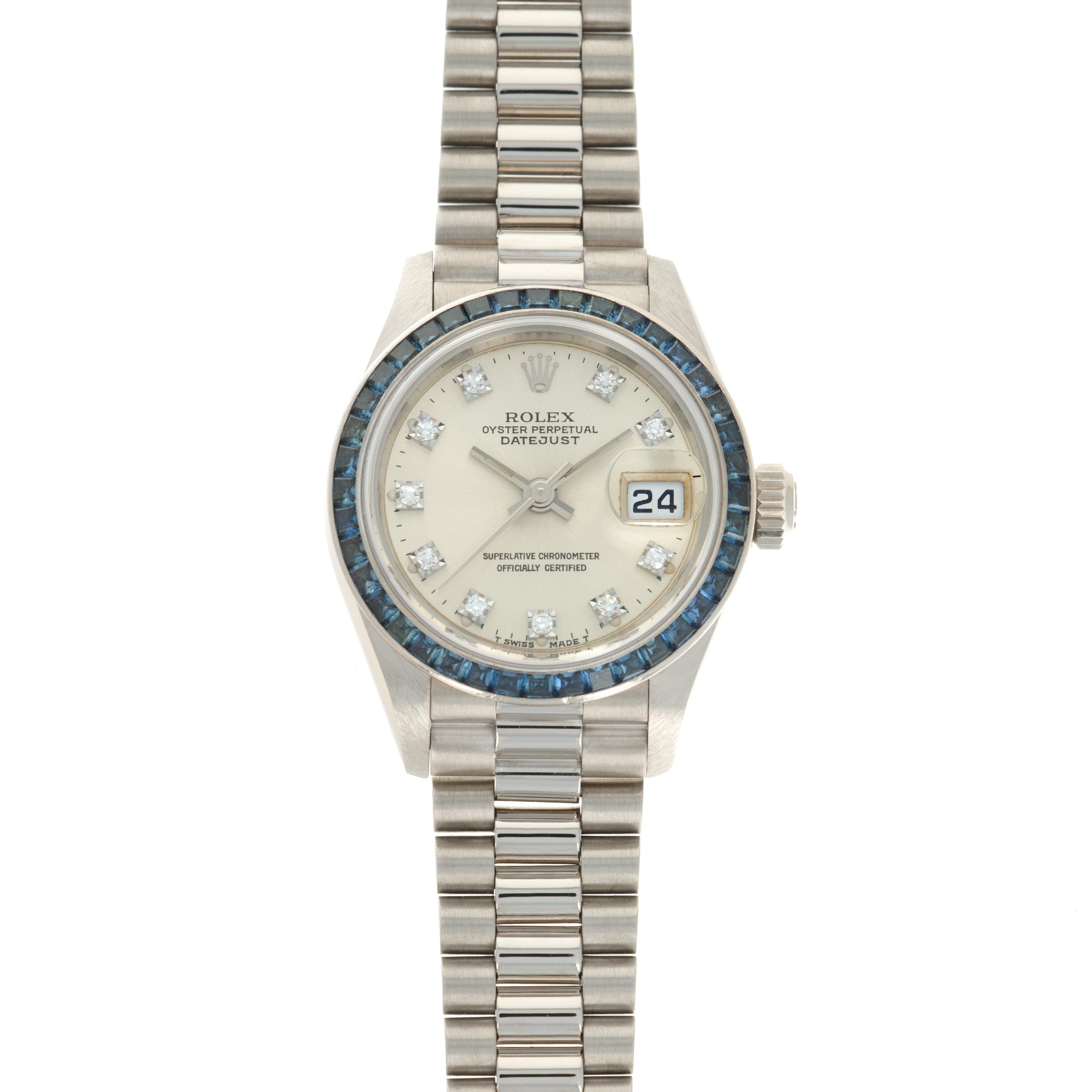 Rolex - Rolex White Gold Datejust Sapphire Bezel Watch Ref. 69119 - The Keystone Watches