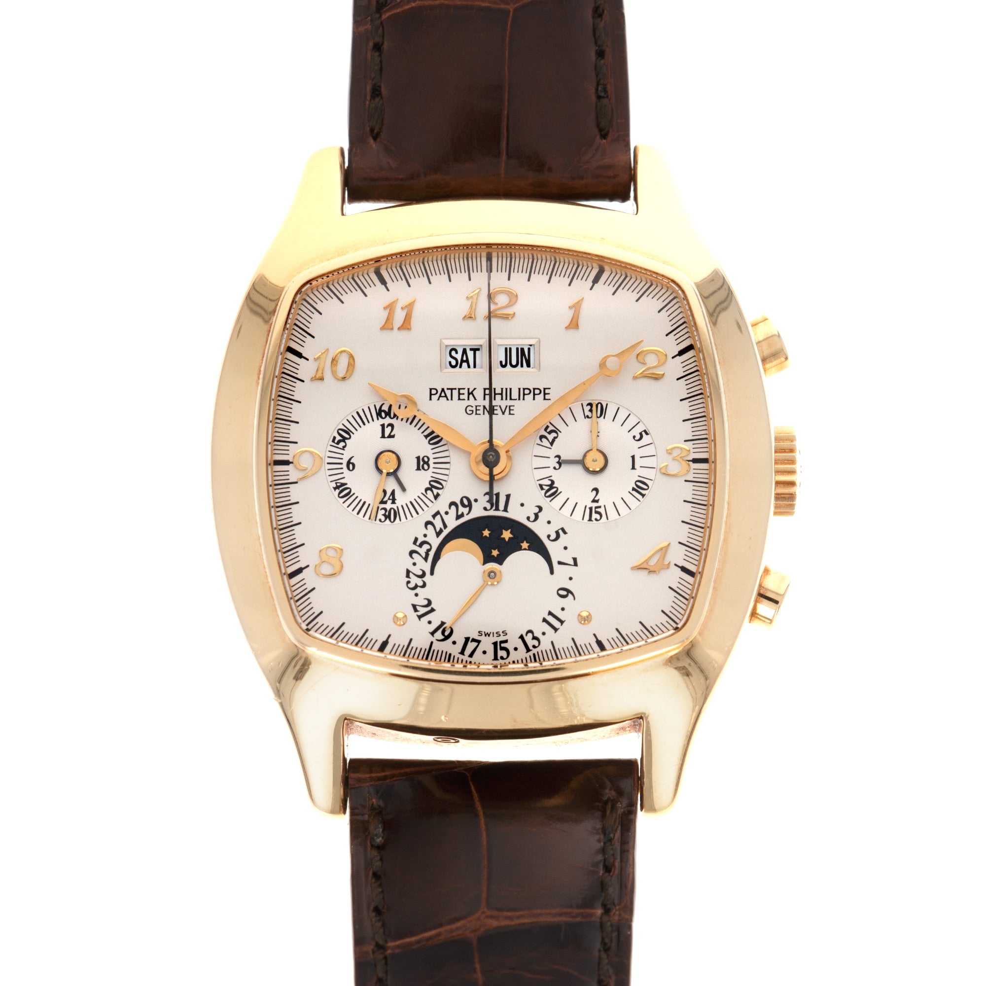 Patek Philippe - Patek Philippe Yellow Gold Perpetual Calendar Chrono Watch Ref. 5020 - The Keystone Watches
