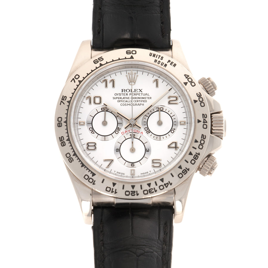 Rolex White Gold Zenith Daytona Watch Ref. 16519