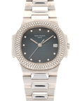 Patek Philippe White Gold Nautilus Diamond Watch Ref. 3800