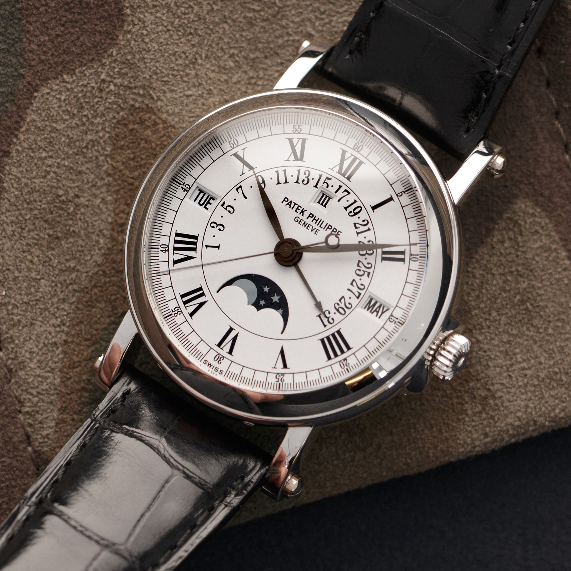 Patek Philippe - Patek Philippe Platinum Perpetual Calendar Retrograde Watch Ref. 5059 - The Keystone Watches