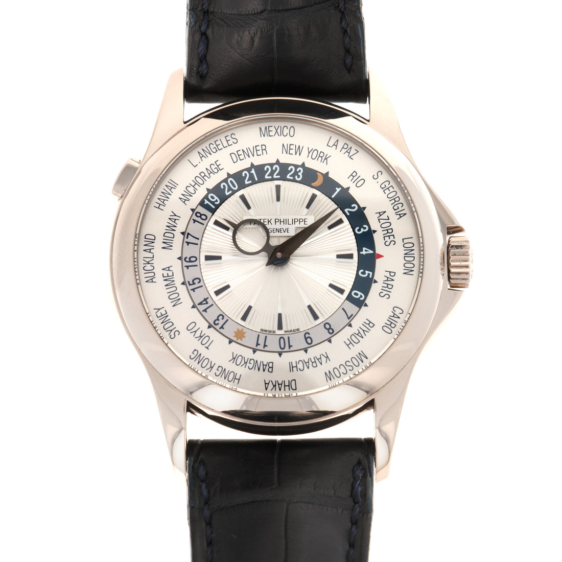 Patek Philippe White Gold World Time Watch Ref. 5130, Retailed by Tiffany & Co.