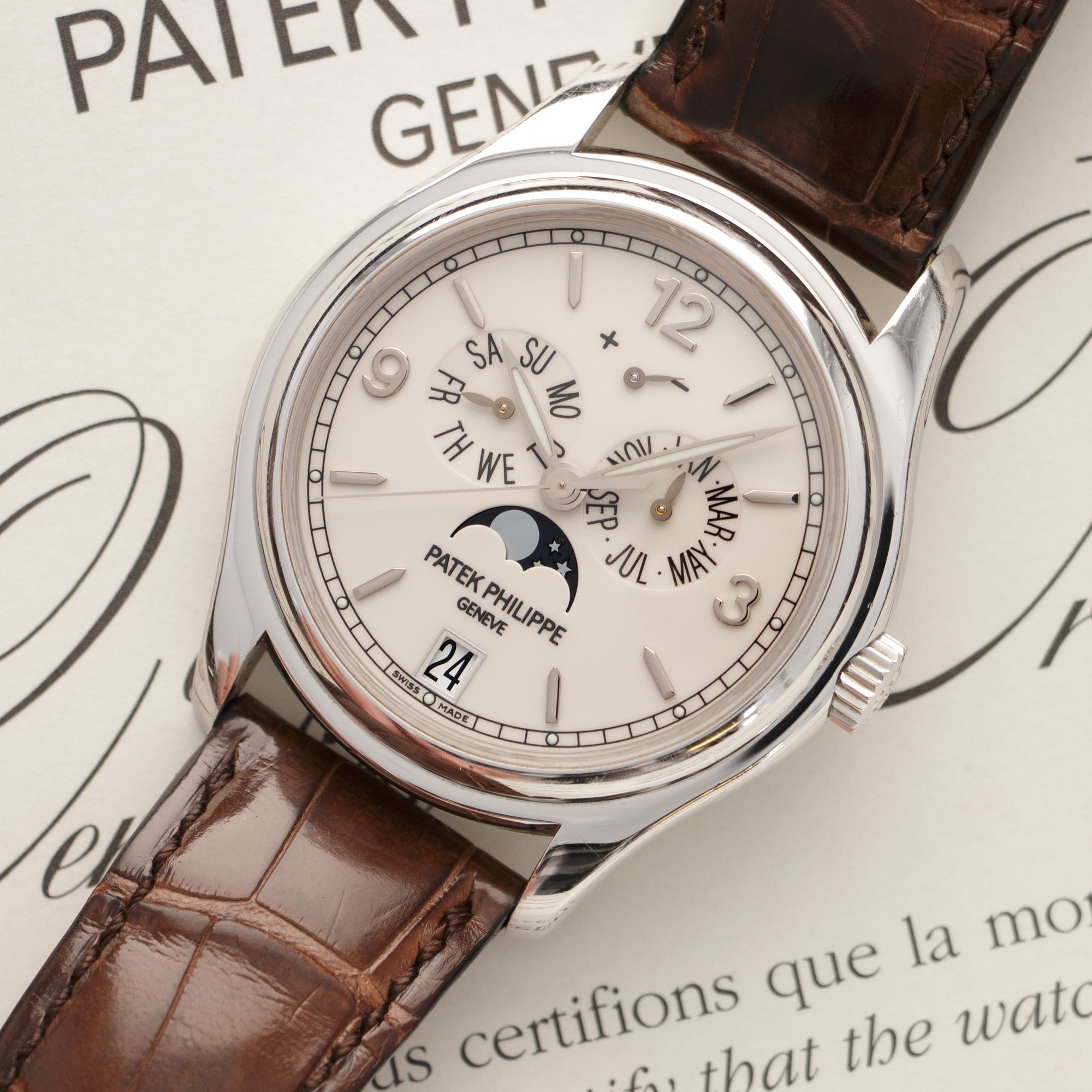 Patek Philippe - Patek Philippe White Gold Annual Calendar Watch Ref. 5146 - The Keystone Watches