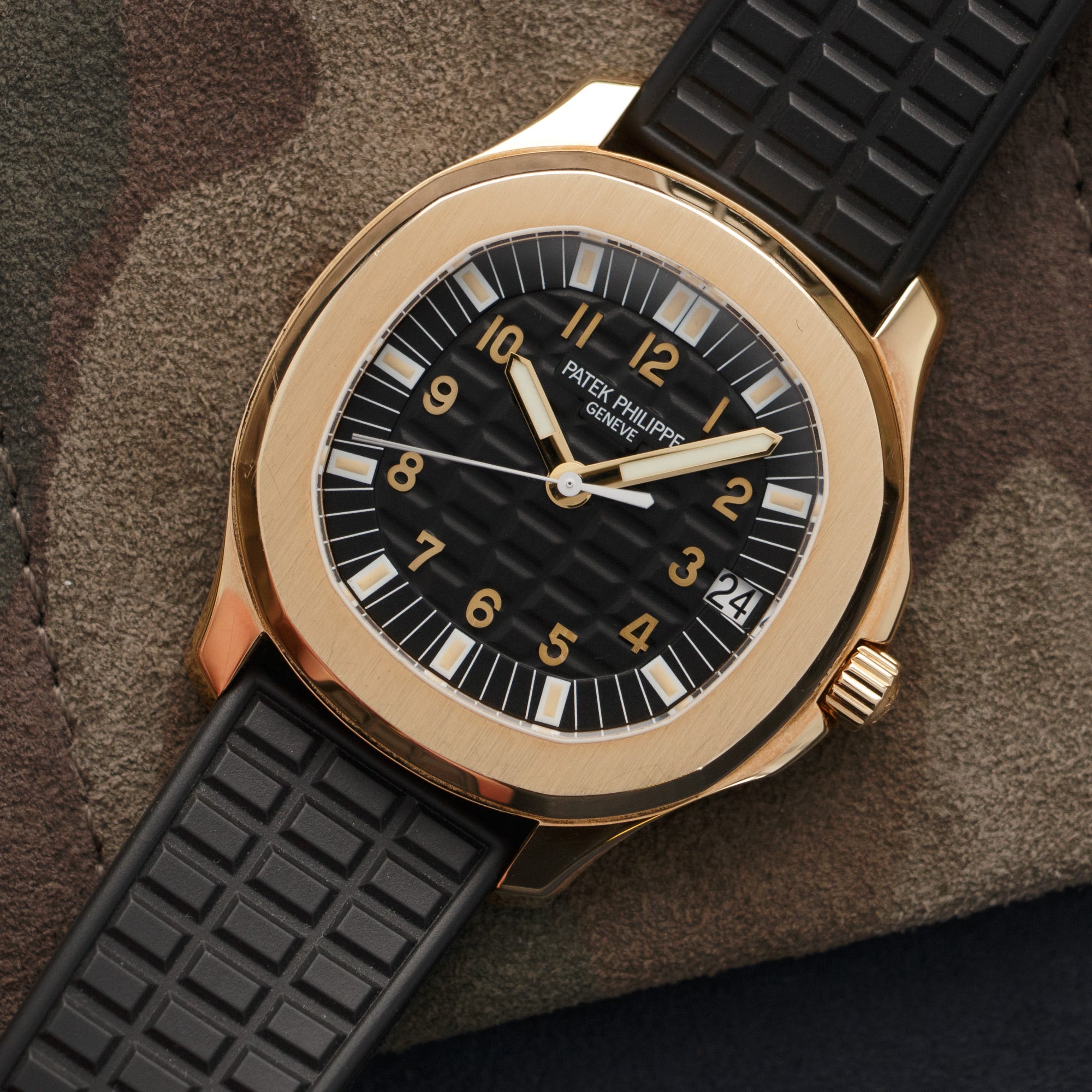 Patek Philippe - Patek Philippe Yellow Gold Jumbo Aquanaut Watch Ref. 5065 - The Keystone Watches