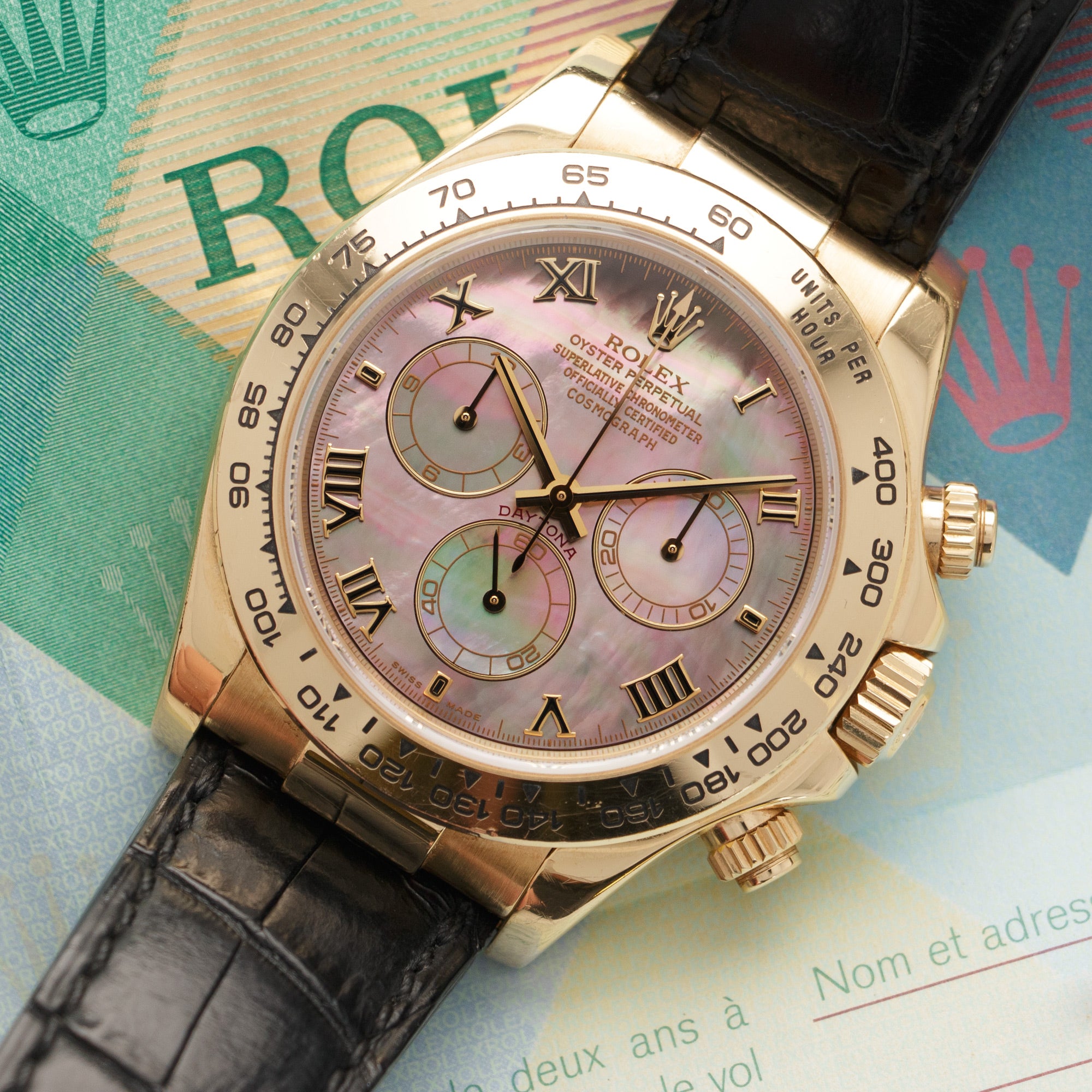 Rolex - Rolex Yellow Gold Cosmograph Daytona Mother of Pearl Watch Ref. 116518 - The Keystone Watches