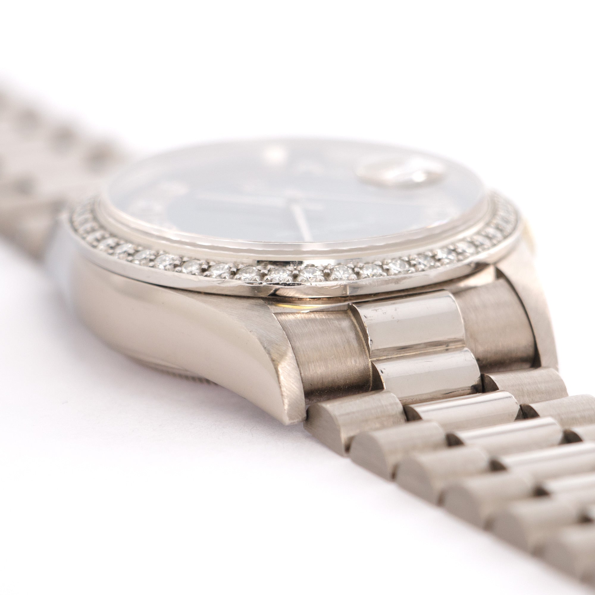 Rolex - Rolex White Gold Day-Date Diamond Watch Ref. 18049 - The Keystone Watches