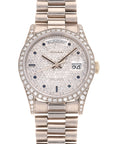 Rolex - Rolex White Gold Day-Date Diamond & Sapphire Watch Ref. 18389 - The Keystone Watches