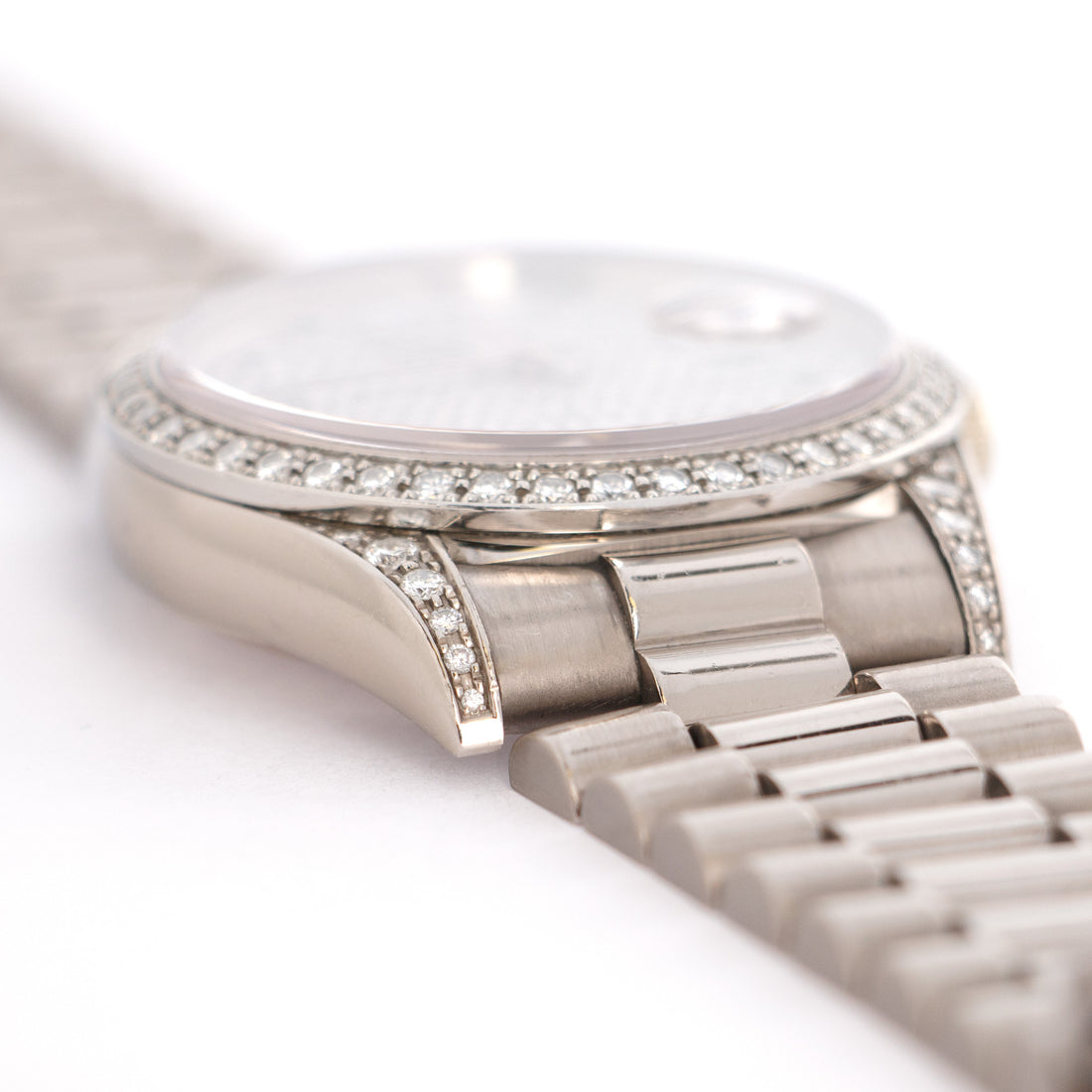 Rolex White Gold Day-Date Diamond & Sapphire Watch Ref. 18389