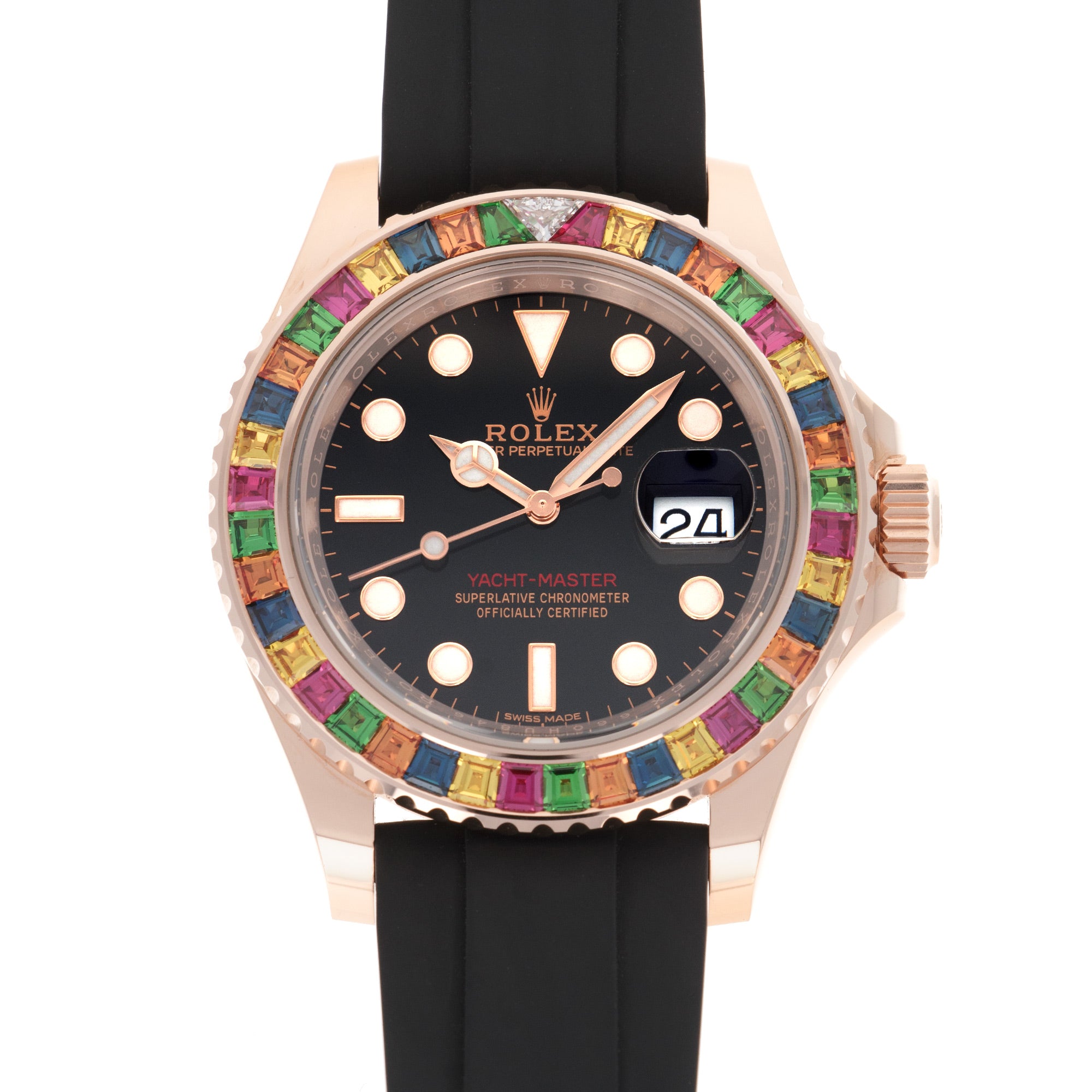 Rolex - Rolex Rose Gold Yacht-Master Rainbow Watch Ref. 116695 - The Keystone Watches