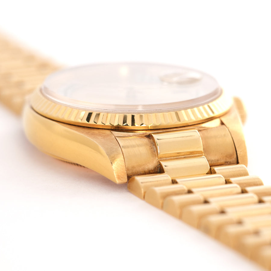 Rolex Yellow Gold Day-Date Diamond Watch Ref. 18038
