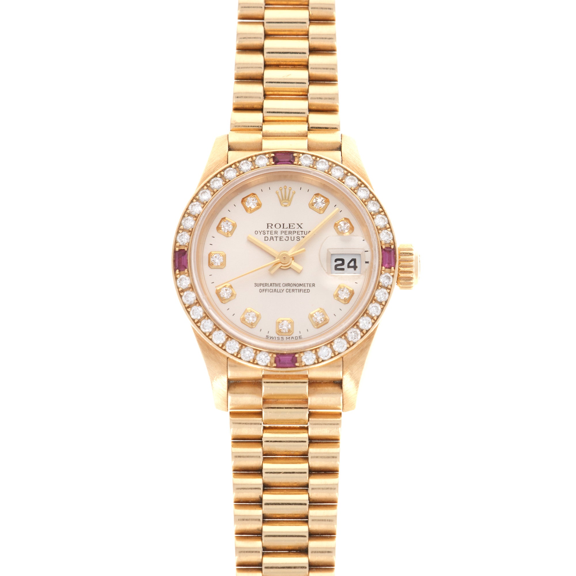 Rolex - Rolex Yellow Gold Datejust Diamond Ruby Watch Ref. 79068 - The Keystone Watches