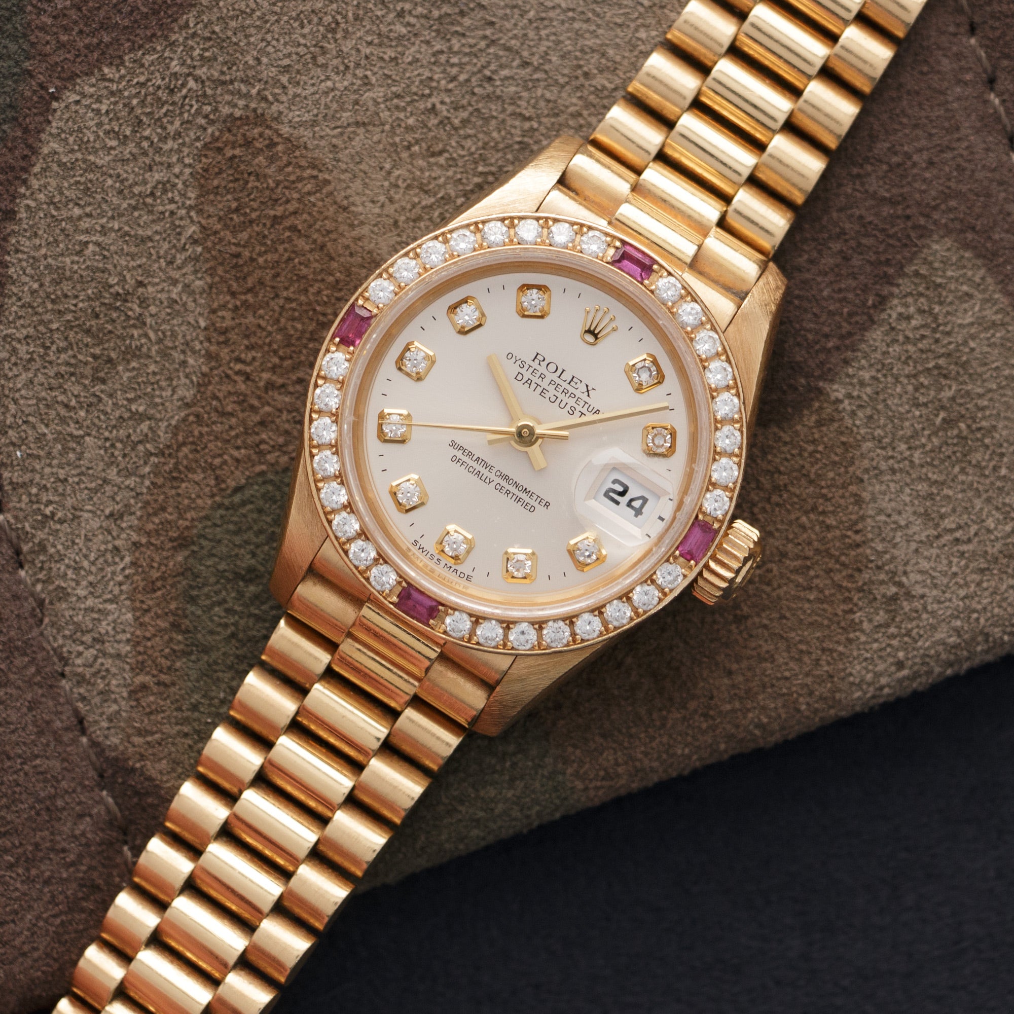 Rolex - Rolex Yellow Gold Datejust Diamond Ruby Watch Ref. 79068 - The Keystone Watches