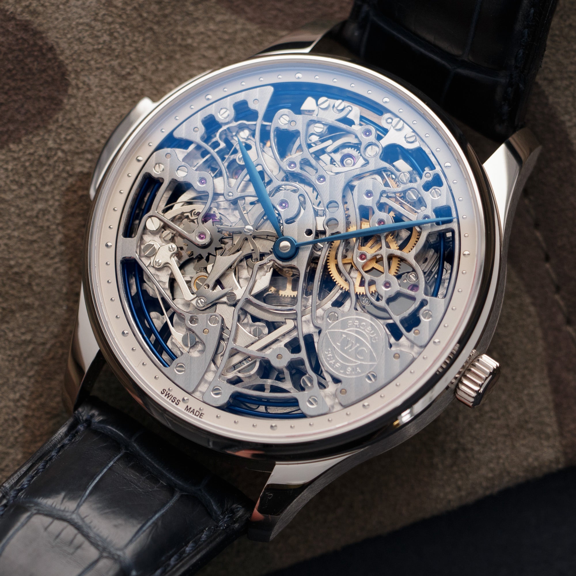 IWC - IWC Platinum Portuguese Skeletonizsed Minute Repeater Watch - The Keystone Watches