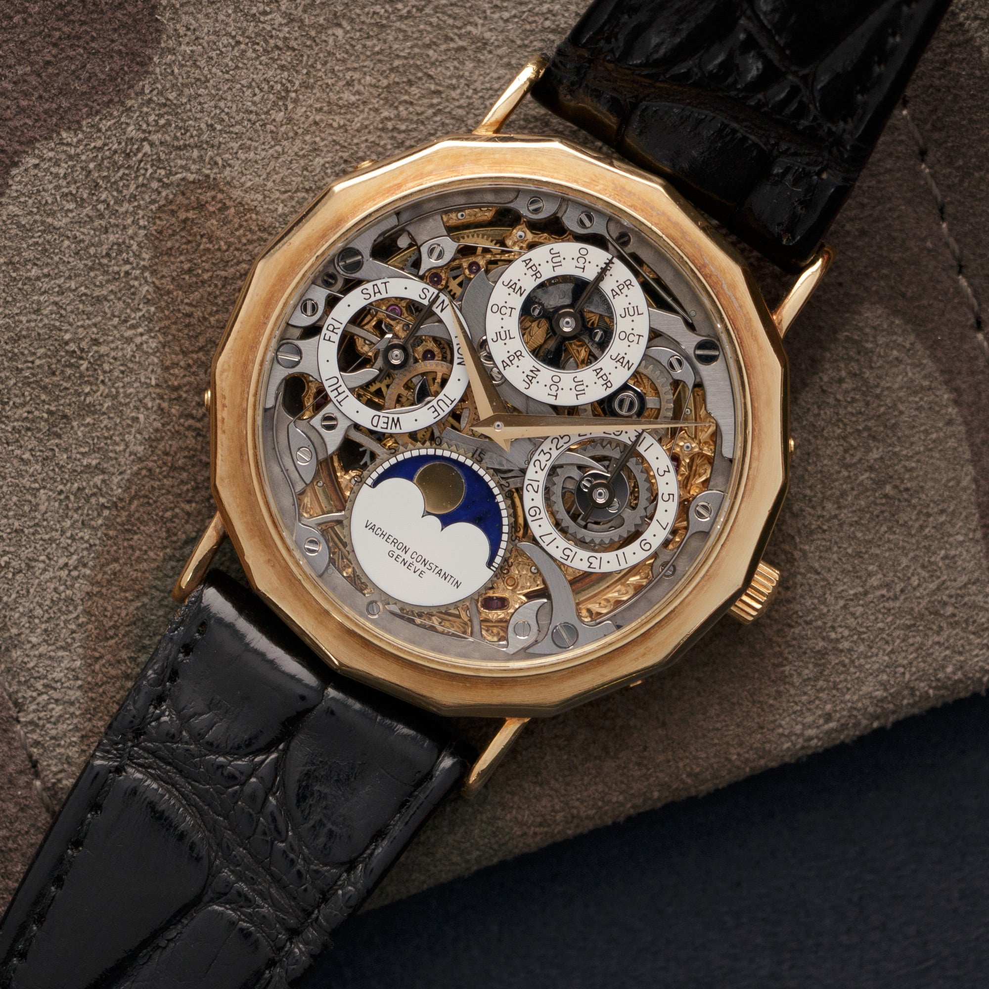 Vacheron Constantin - Vacheron Constantin Yellow Gold Perpetual Calendar Skeleton Watch - The Keystone Watches