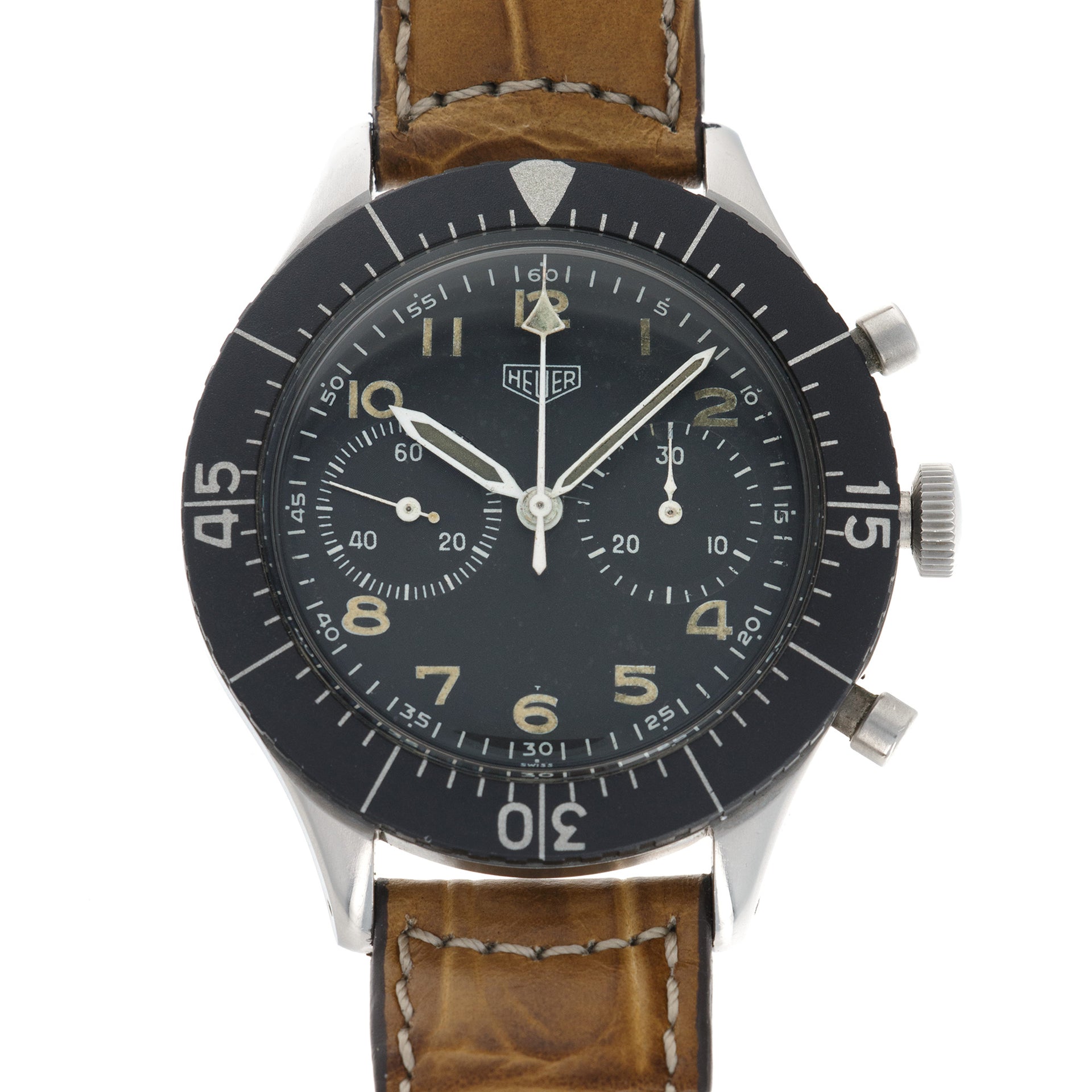 Heuer Bundeswehr Military Chronograph Watch 1550